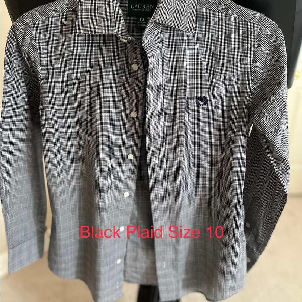 Ralph Lauren Boys Button down plaid shirt size 10